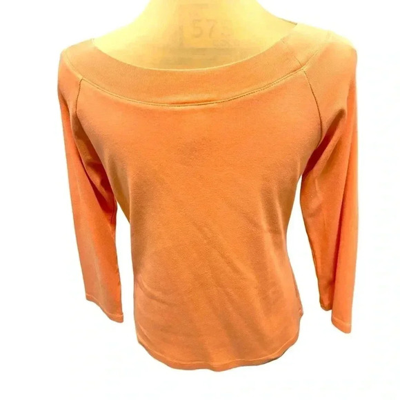Talbots Women’s Peach Fitted Sweater Shirt. Soft/Comfortable. Summer Chic Sz Med - Picture 3 of 8